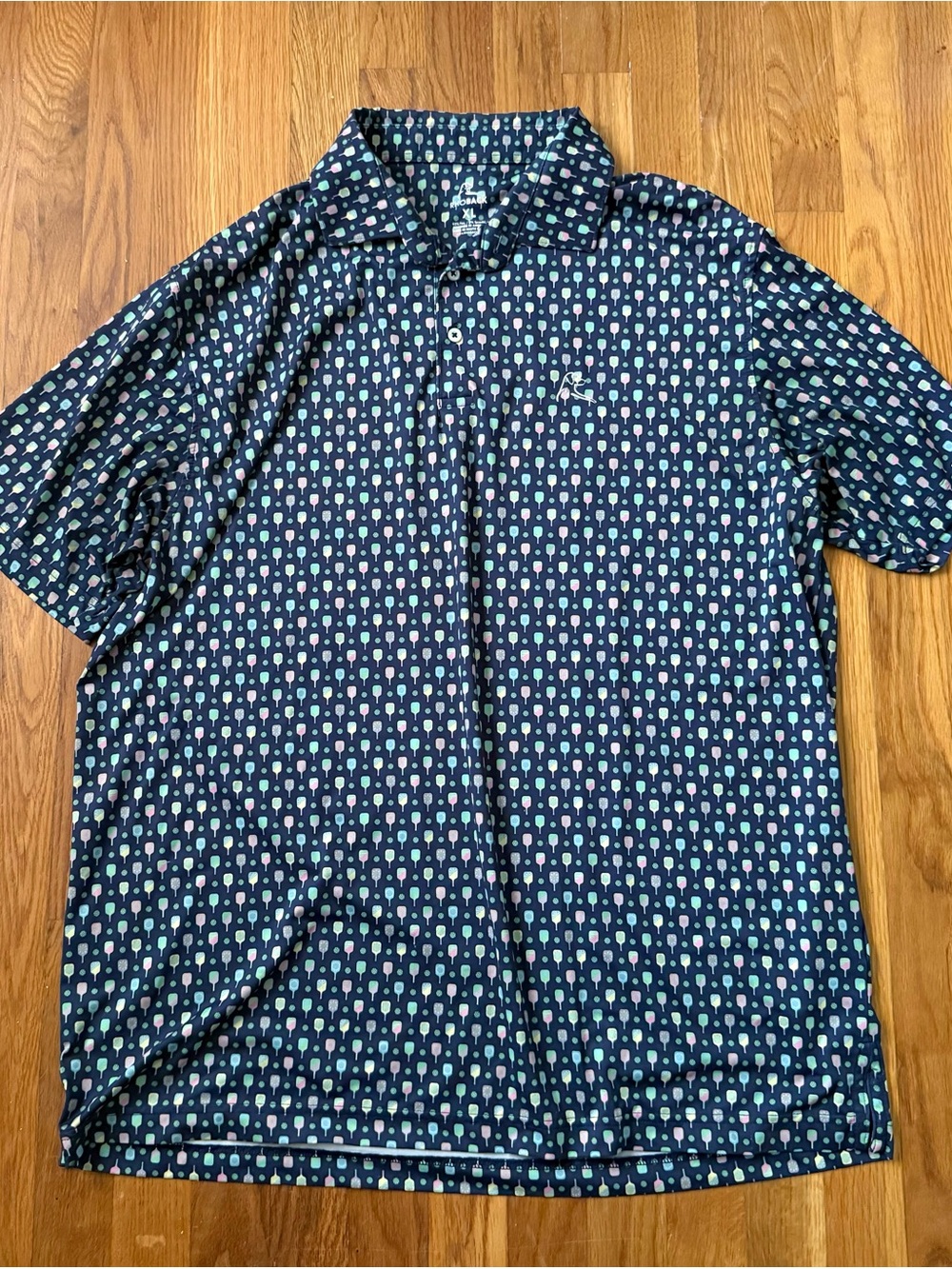 Rhoback Pickeball Performance Polo Shirt Men’s XL Navy